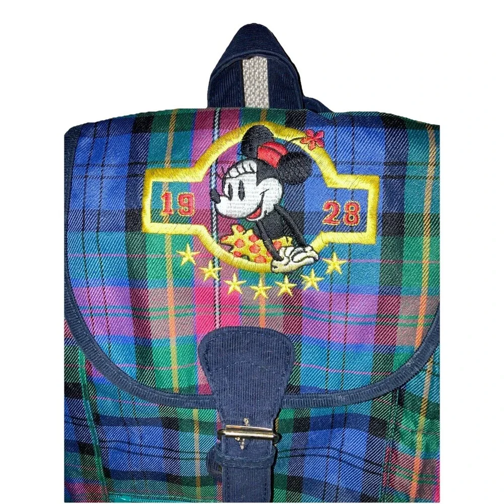 VINTAGE DISNEY MINNIE MOUSE Plaid Mini Backpack